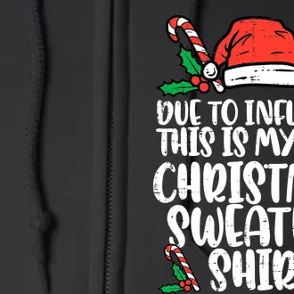 Due To Inflation Funny Christmas Sweater Xmas Full Zip Hoodie