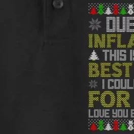 Due To Inflation This Is The Best Gift Love You Brother Ugly Christmas Dry Zone Grid Performance Polo