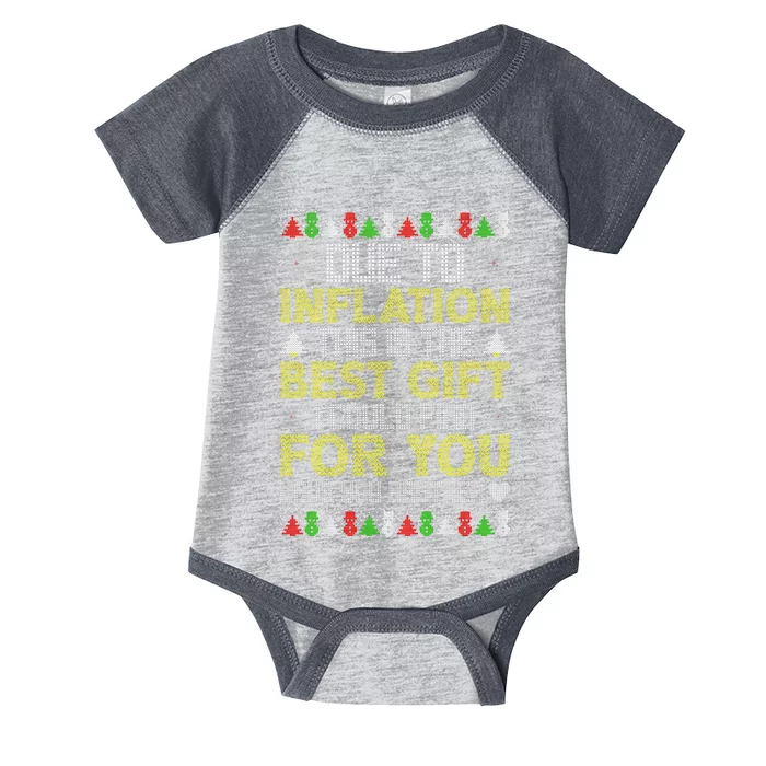 Due To Inflation This Is The Best Gift Love You Brother Ugly Christmas Infant Baby Jersey Bodysuit