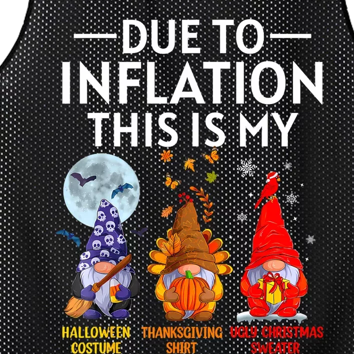 Due To Inflation This Is My Funny Gnomes Halloween Costume Mesh Reversible Basketball Jersey Tank