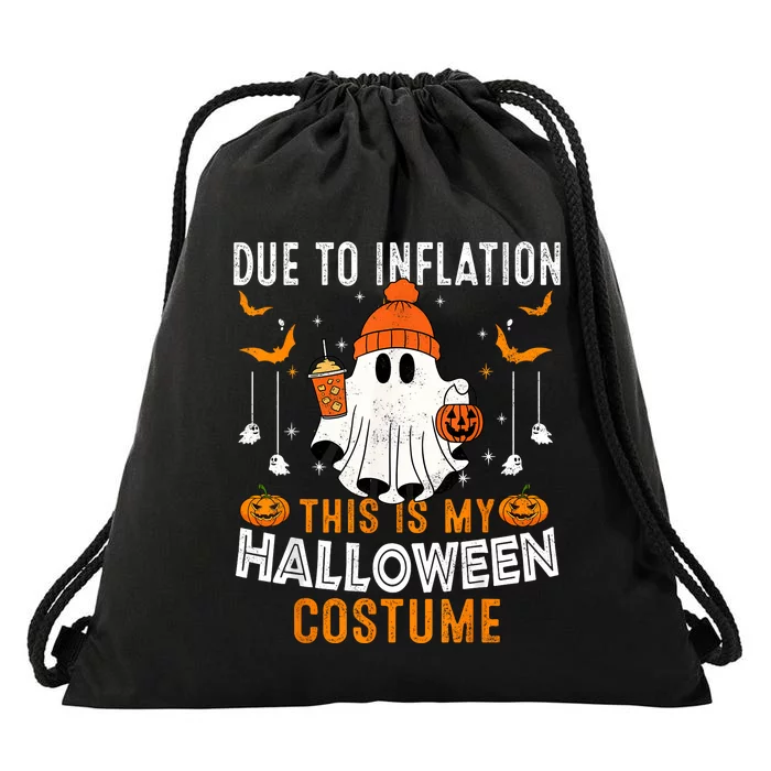 Due To Inflation This Is My Halloween Costume Funny Pumpkins Drawstring Bag