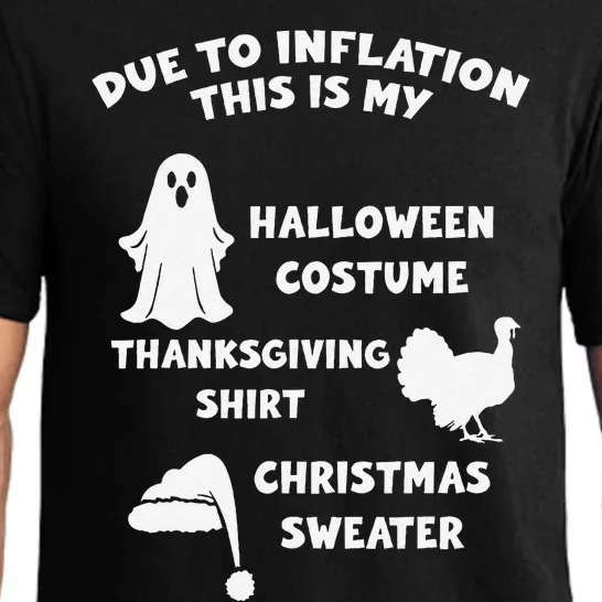 Due To Inflation Halloween Thanksgiving Christmas Sweater Pajama Set