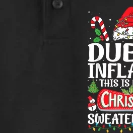 Due To Inflation Ugly Christmas Sweaters Funny Dry Zone Grid Performance Polo