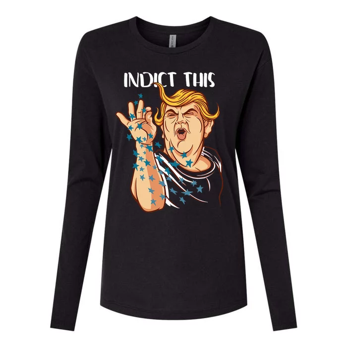 Donald Trump Indict This Political Arrest For Republican Womens Cotton Relaxed Long Sleeve T-Shirt