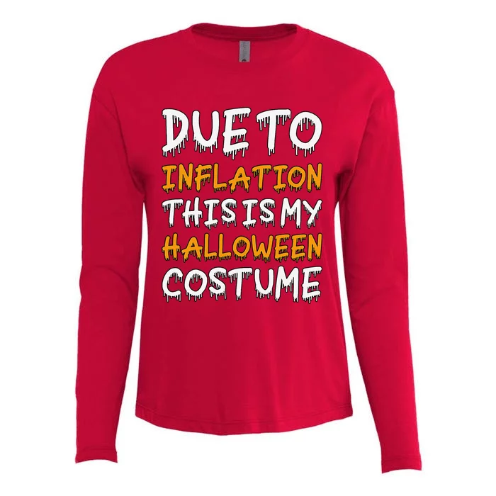 Due To Inflation This Is My Halloween Stagflation Womens Cotton Relaxed Long Sleeve T-Shirt