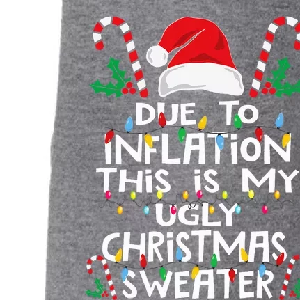 Due To Inflation Ugly Christmas Sweaters Doggie 3-End Fleece Hoodie