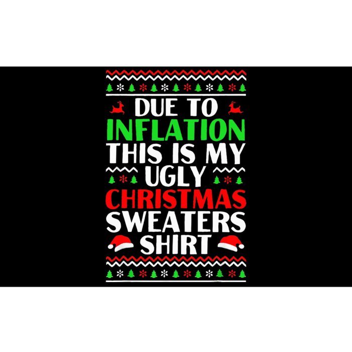 Due to Inflation Ugly Xmas Sweaters Bumper Sticker