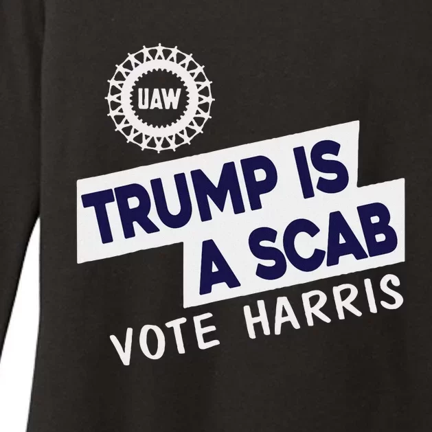 Donald Trump Is A Scab Vote Harris Womens CVC Long Sleeve Shirt