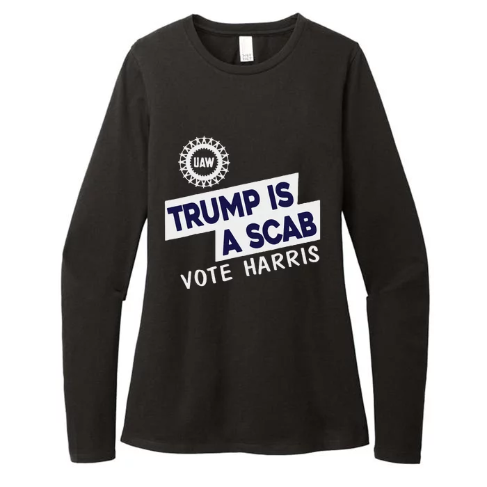 Donald Trump Is A Scab Vote Harris Womens CVC Long Sleeve Shirt