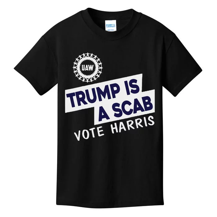 Donald Trump Is A Scab Vote Harris Kids T-Shirt