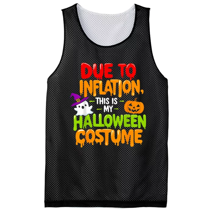 Due To Inflation This Is My Halloween Costume Funny Mesh Reversible Basketball Jersey Tank