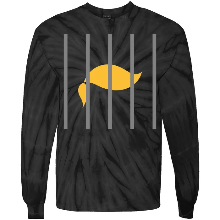 Donald Trump Impeach Anti Trump Behind Bars Tie-Dye Long Sleeve Shirt