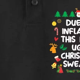 Due To Inflation This Is My Christmas Ugly Christmas Dry Zone Grid Performance Polo