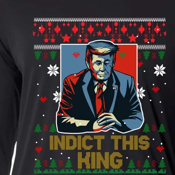 Donald Trump Indict This Ugly Christmas Funny Trump Ugly Christmas Cooling Performance Long Sleeve Crew