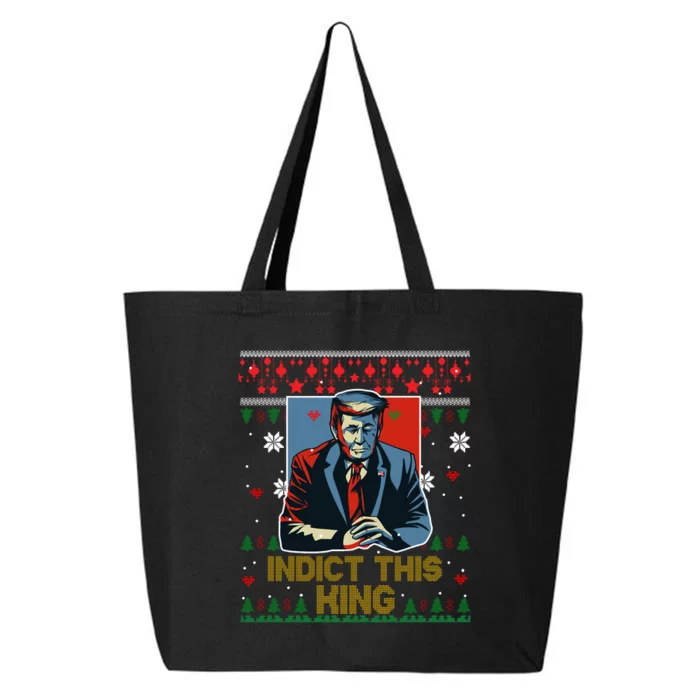 Donald Trump Indict This Ugly Christmas Funny Trump Ugly Christmas 25L Jumbo Tote