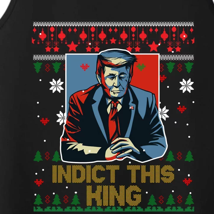 Donald Trump Indict This Ugly Christmas Funny Trump Ugly Christmas Performance Tank