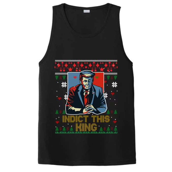 Donald Trump Indict This Ugly Christmas Funny Trump Ugly Christmas Performance Tank