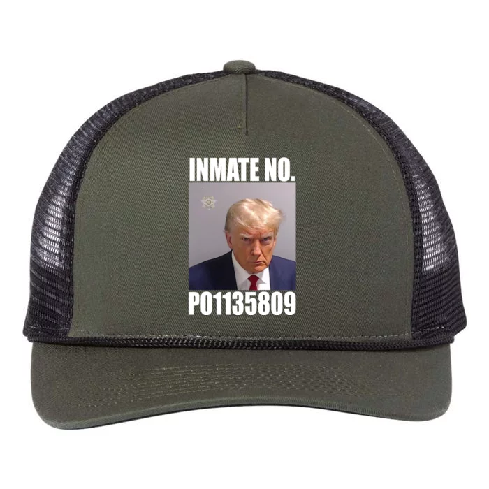 Donald Trump Inmate Number Mugshot Retro Rope Trucker Hat Cap