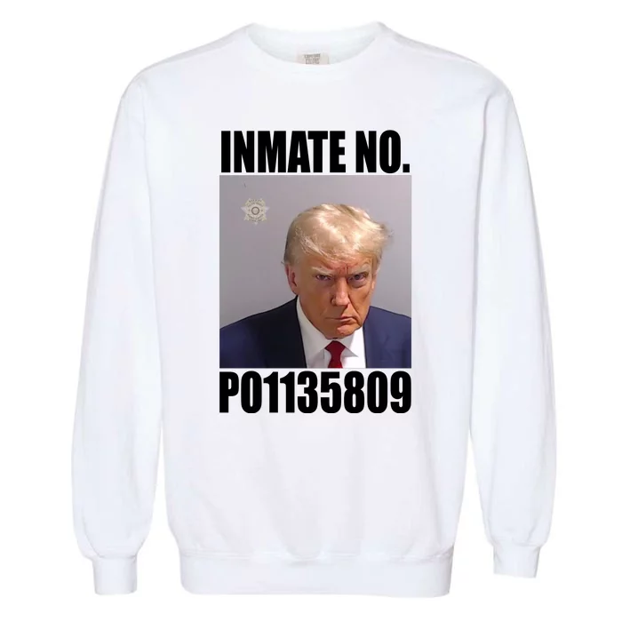 Donald Trump Inmate Number Mugshot Garment-Dyed Sweatshirt