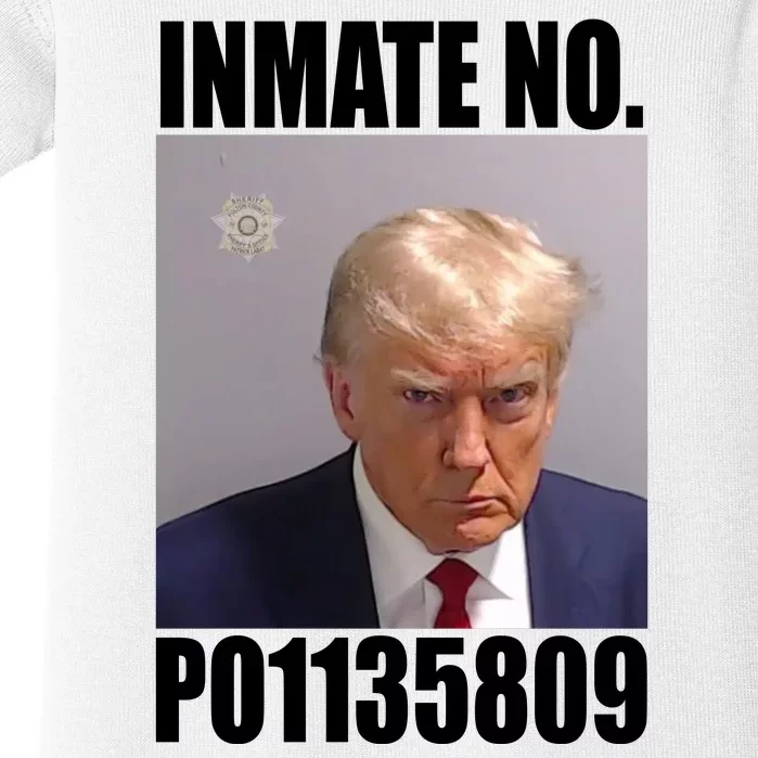 Donald Trump Inmate Number Mugshot Baby Bodysuit