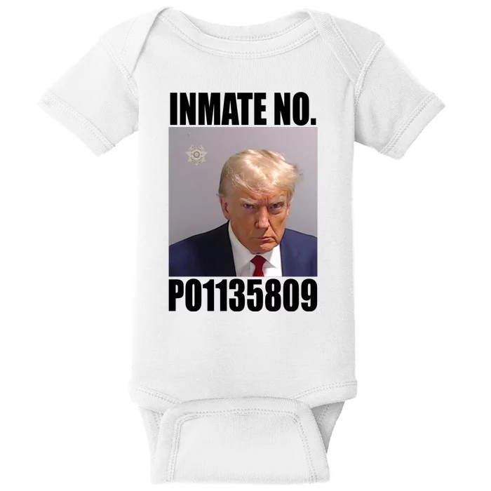 Donald Trump Inmate Number Mugshot Baby Bodysuit