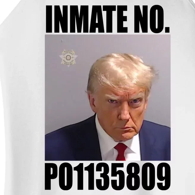 Donald Trump Inmate Number Mugshot Women’s Perfect Tri Rocker Tank