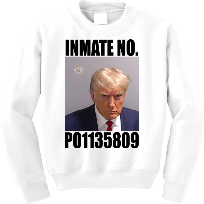 Donald Trump Inmate Number Mugshot Kids Sweatshirt