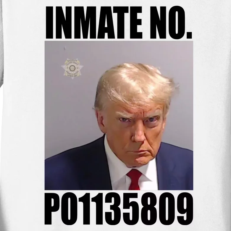 Donald Trump Inmate Number Mugshot Kids Long Sleeve Shirt