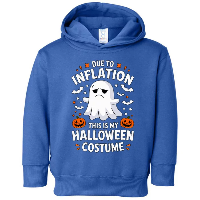 Due To Inflation This Is My Halloween Costume Toddler Hoodie