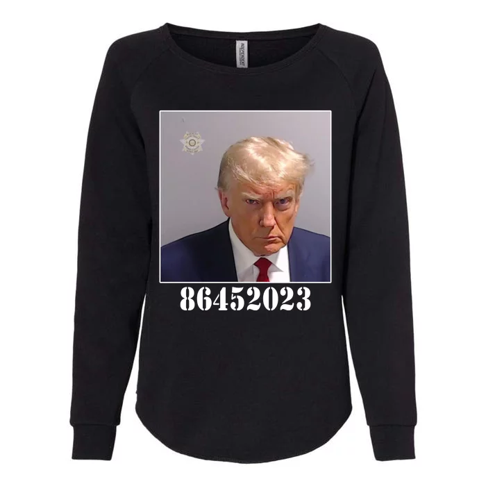 Donald Trump Inmate Mugshot Womens California Wash Sweatshirt