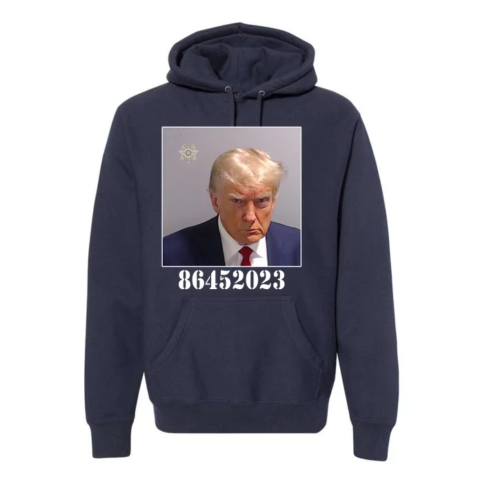 Donald Trump Inmate Mugshot Premium Hoodie