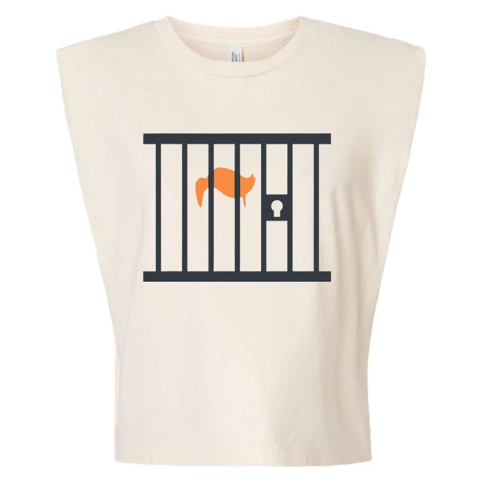 Donald Trump Impeach Antitrump Behind Bars Garment-Dyed Women's Muscle Tee