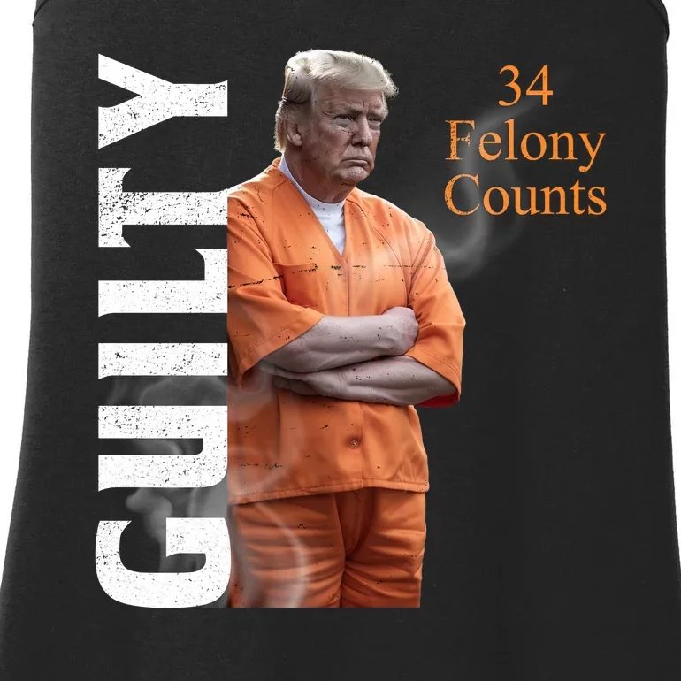 Donald Trump Is Guilty 34 Felony Counts Ladies Essential Tank