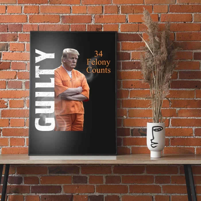 Donald Trump Is Guilty 34 Felony Counts Poster