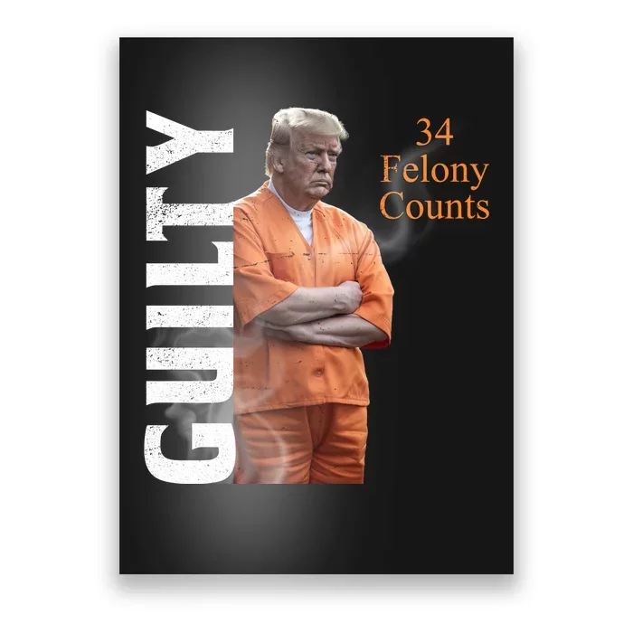 Donald Trump Is Guilty 34 Felony Counts Poster