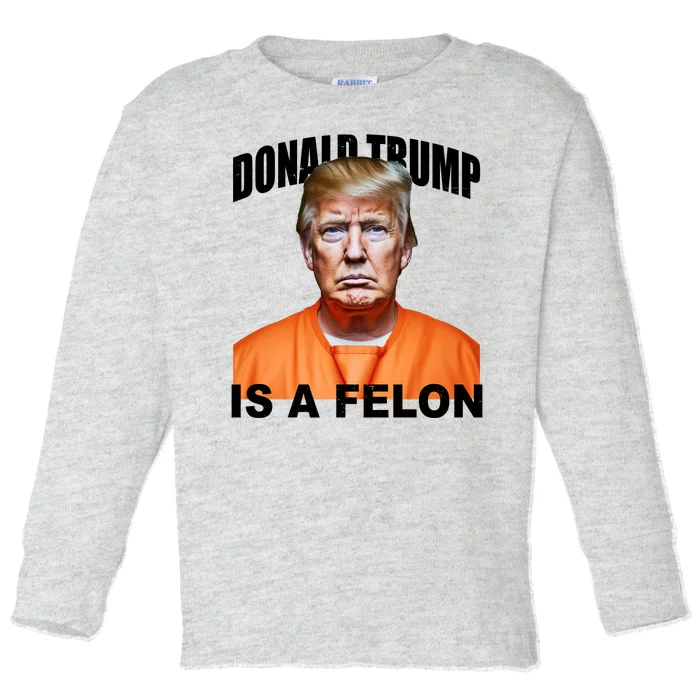 Donald Trump Is A Felon Toddler Long Sleeve Shirt