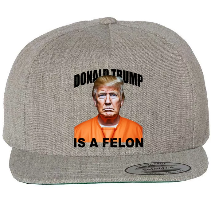 Donald Trump Is A Felon Wool Snapback Cap