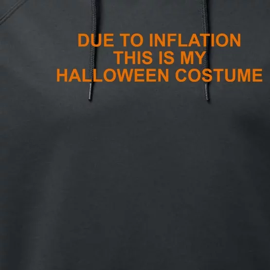 Due To Inflation This Is My Halloween Costume Funny Performance Fleece Hoodie