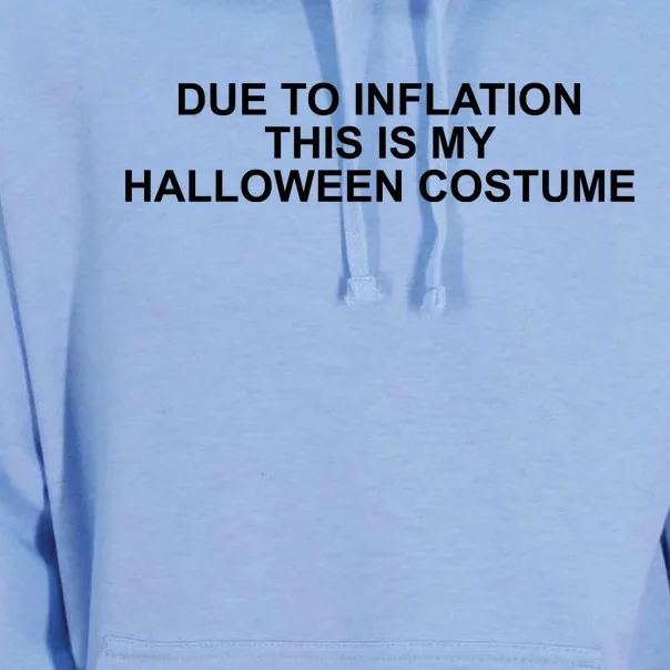 Due To Inflation This Is My Halloween Costume Funny Unisex Surf Hoodie