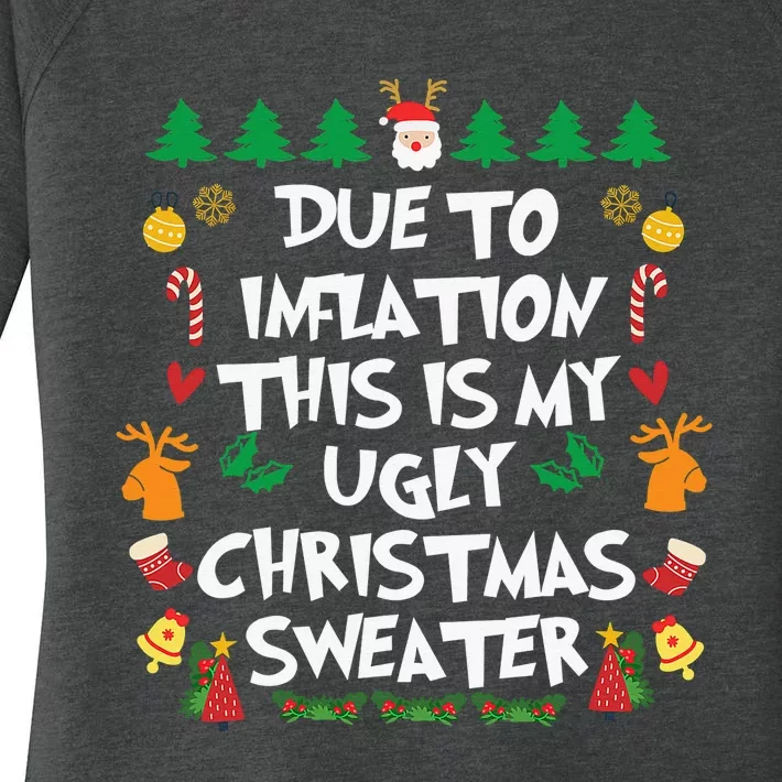 DUE TO INFLATION Ugly Christmas Pajama Women's Perfect Tri Tunic Long Sleeve Shirt