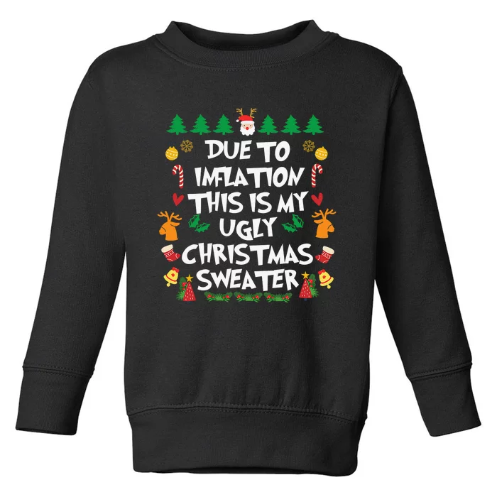 DUE TO INFLATION Ugly Christmas Pajama Toddler Sweatshirt