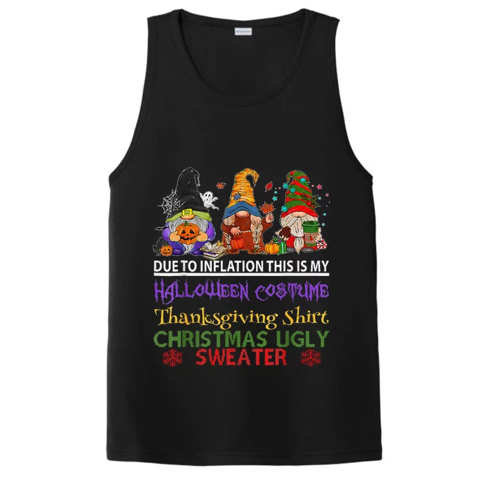 Due To Inflation This Is My Halloween Thanksgiving Christmas Performance Tank