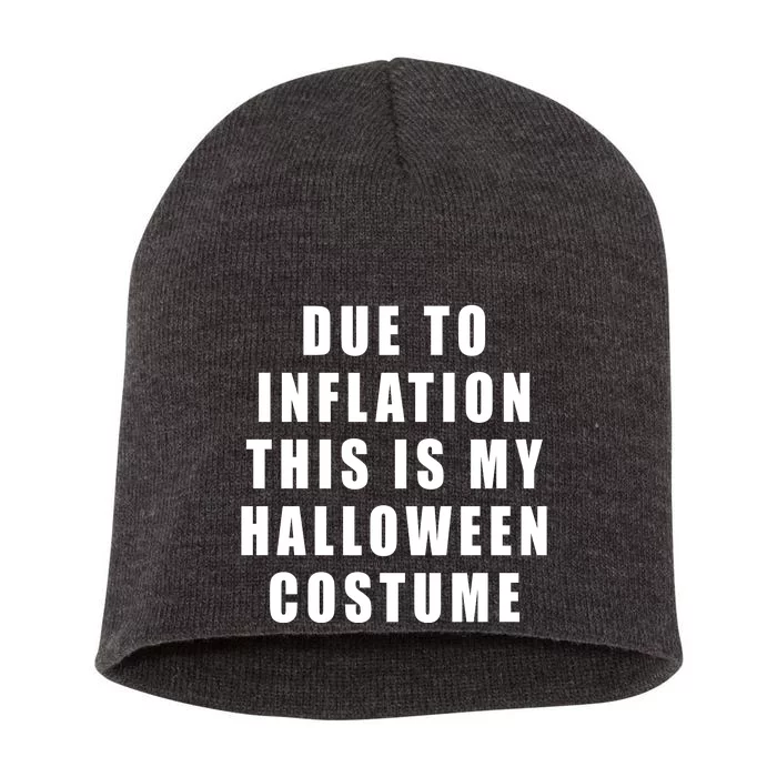 Due To Inflation This Is My Halloween Costume Short Acrylic Beanie