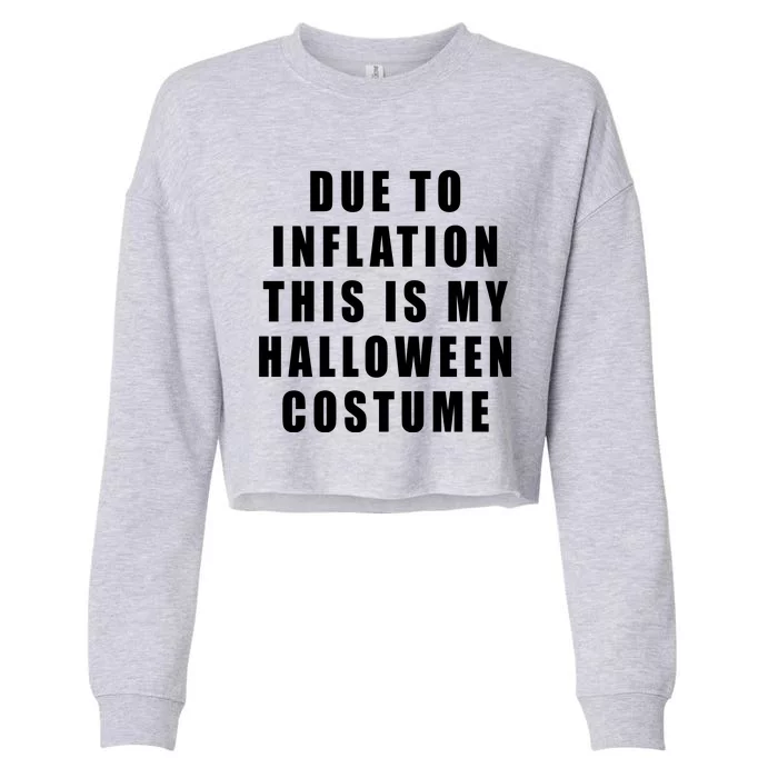 Due To Inflation This Is My Halloween Costume Cropped Pullover Crew