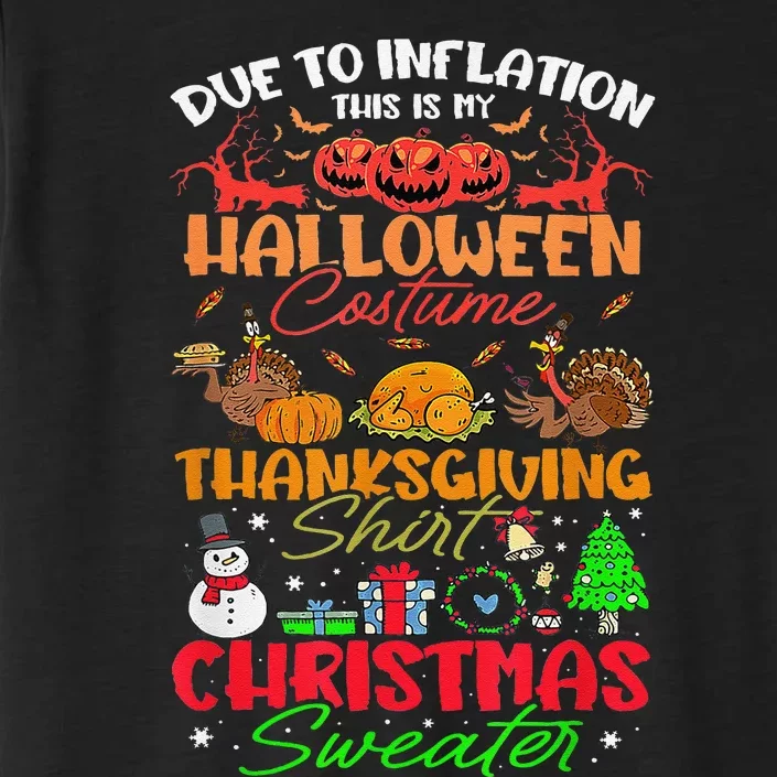 Due To Inflation This Is My Halloween Thanksgiving Christmas ChromaSoft Performance T-Shirt