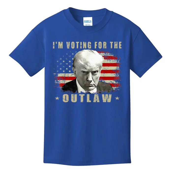 Donald Trump IM Voting For The Outlaw 2024 President Kids T-Shirt