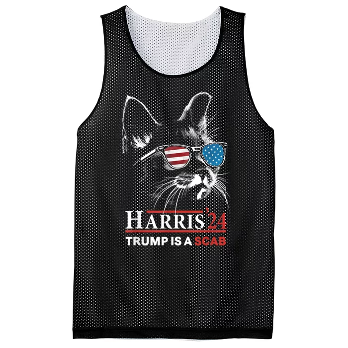 Donald Trump Is A Scab Vote Harris Mesh Reversible Basketball Jersey Tank