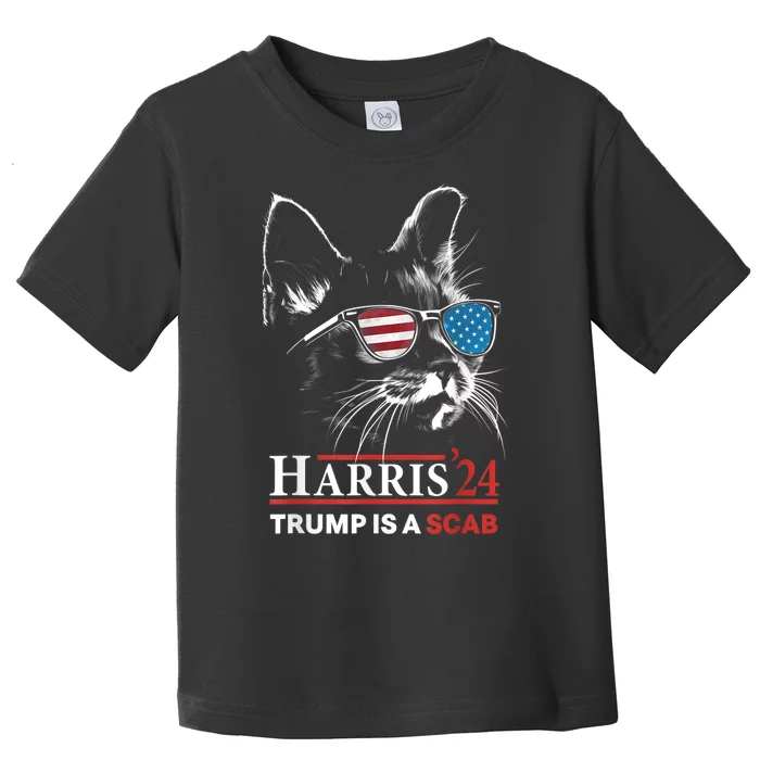 Donald Trump Is A Scab Vote Harris Toddler T-Shirt