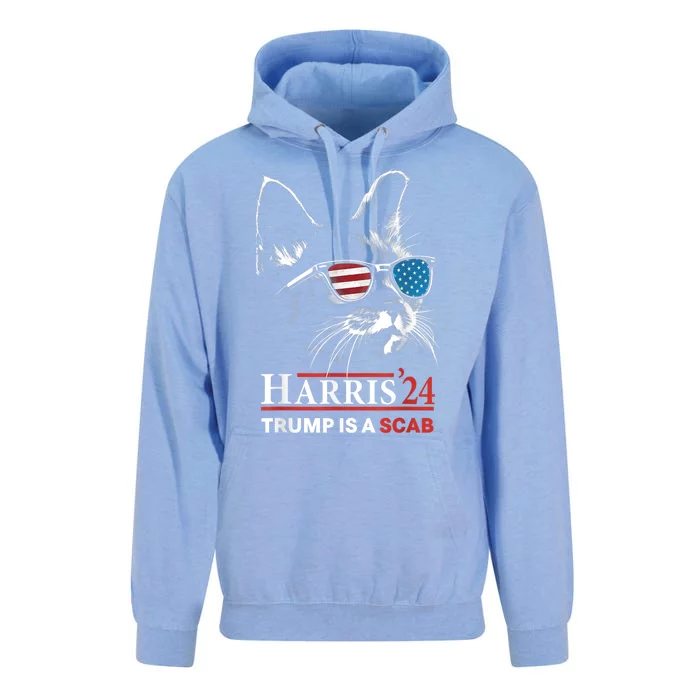 Donald Trump Is A Scab Vote Harris Unisex Surf Hoodie