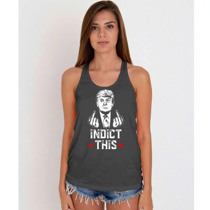 Donald Trump Indict This Political Arrest For Republican Women's Knotted Racerback Tank